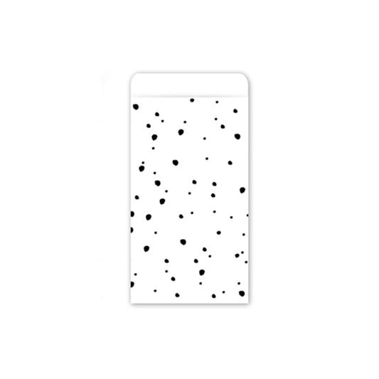 Cadeauzakjes | Confetti | Wit & zwart | 7 x 13 cm | 5 stuks