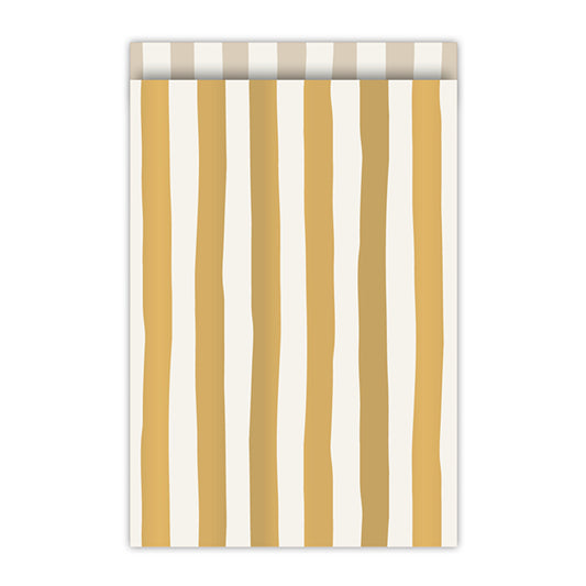 Cadeauzakjes | Gold stripes | 17 x 25 cm | 5 stuks