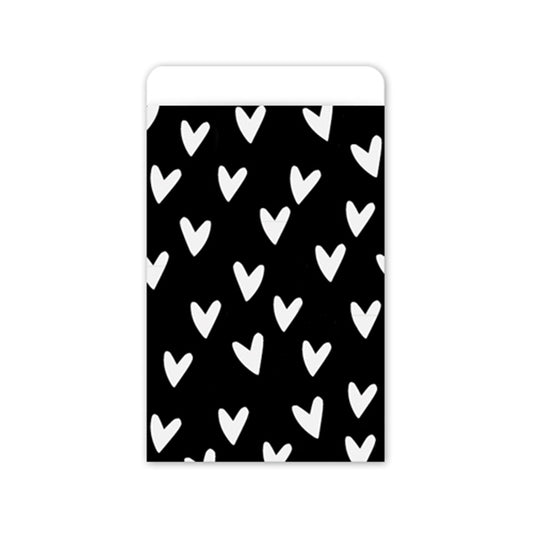 Cadeauzakjes | Hearts | Zwart & wit | 12 x 19 cm | 5 stuks