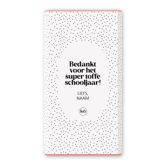 Chocoladewikkel op maat | Bedankt voor het schooljaar