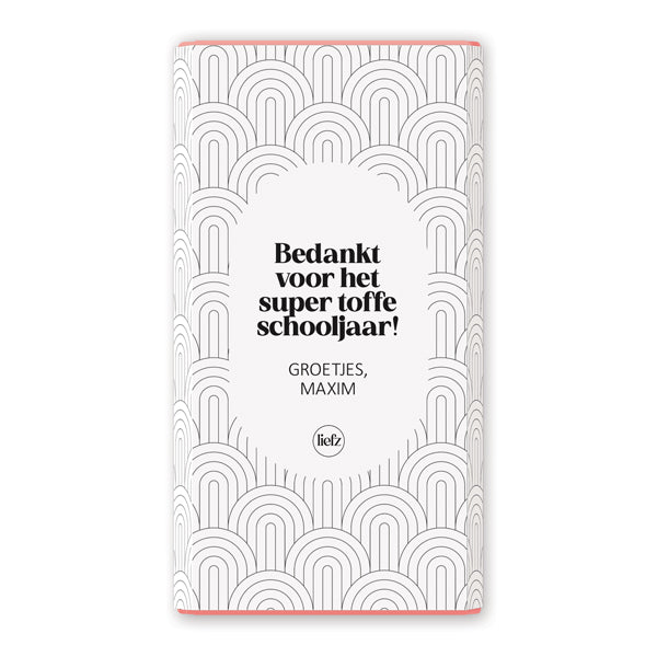 Chocoladewikkel op maat | Bedankt voor het schooljaar