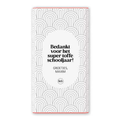 Chocoladewikkel op maat | Bedankt voor het schooljaar