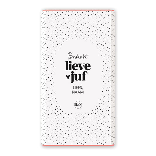 Chocoladewikkel op maat | Bedankt lieve juf
