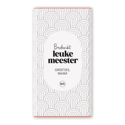 Chocoladewikkel op maat | Bedankt leuke meester