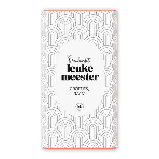 Chocoladewikkel op maat | Bedankt leuke meester