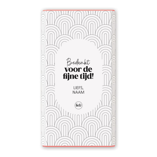 Chocoladewikkel op maat | Bedankt voor de fijne tijd