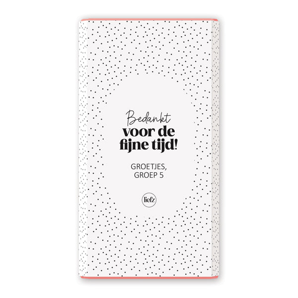 Chocoladewikkel op maat | Bedankt voor de fijne tijd