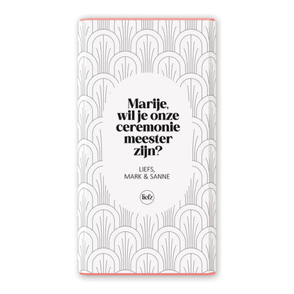 Chocoladewikkel op maat | Ceremoniemeester + naam