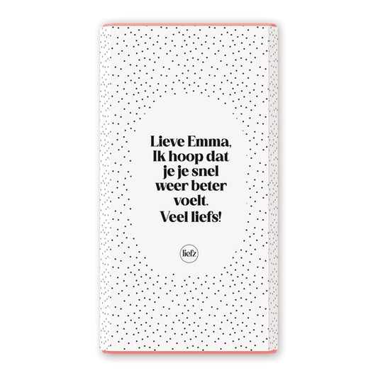 Chocoladewikkel op maat | Eigen tekst