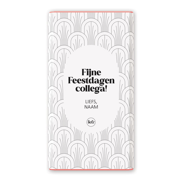 Chocoladewikkel op maat | Fijne Feestdagen collega