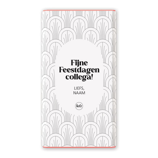 Chocoladewikkel op maat | Fijne Feestdagen collega