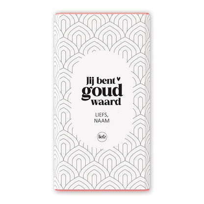 Chocoladewikkel op maat | Jij bent goud waard
