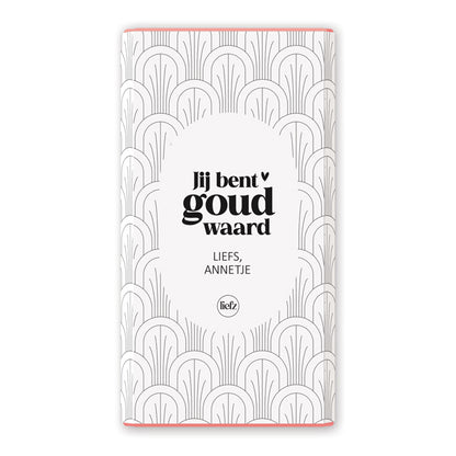 Chocoladewikkel op maat | Jij bent goud waard
