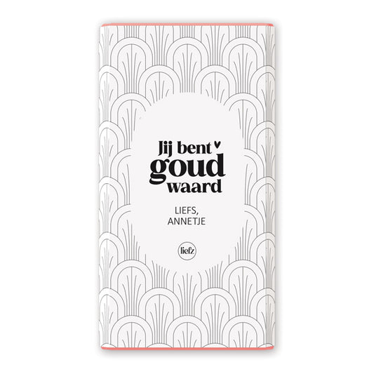 Chocoladewikkel op maat | Jij bent goud waard