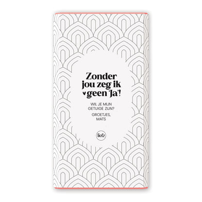 Chocoladewikkel op maat | Zonder jou zeg ik geen 'ja'