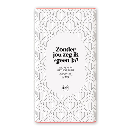 Chocoladewikkel op maat | Zonder jou zeg ik geen 'ja'