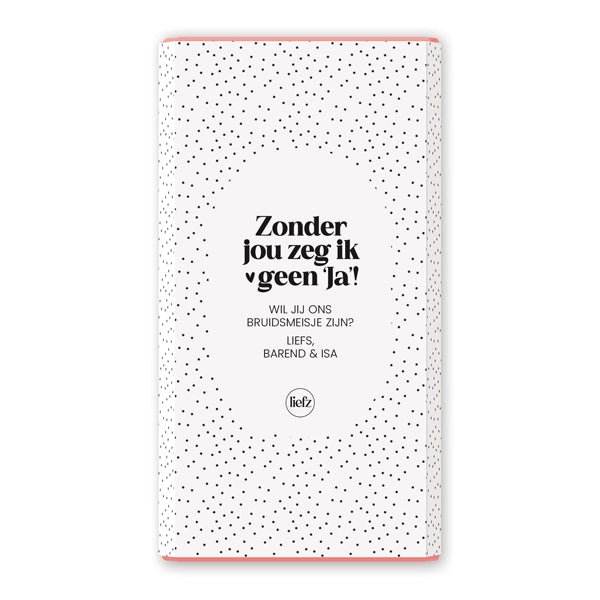 Chocoladewikkel op maat | Zonder jou zeg ik geen 'ja'
