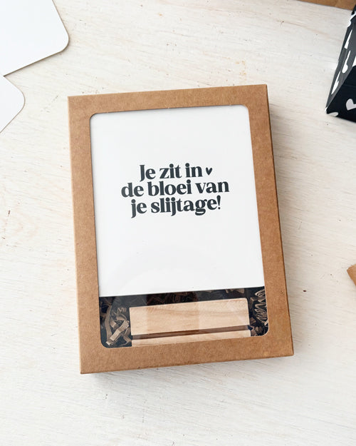 Kraftdoosje met venster | 12,5 x 2,2 x 16,8 cm