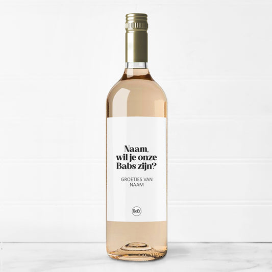 Fles etiket op maat | Babs + naam