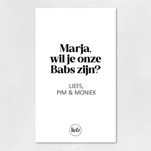 Fles etiket op maat | Babs + naam