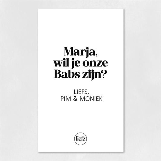 Fles etiket op maat | Babs + naam