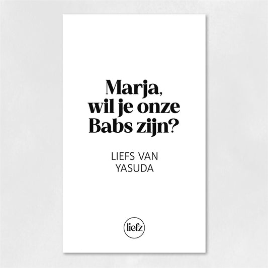 Fles etiket op maat | Babs + naam