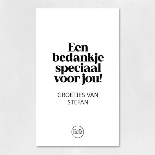 Fles etiket op maat | Speciaal bedankje + naam