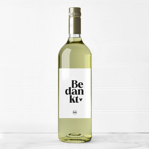 Fles etiket | Bedankt
