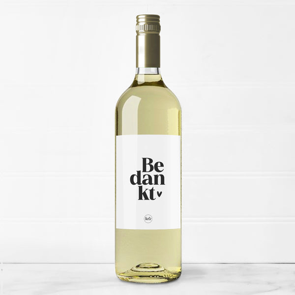 Fles etiket | Bedankt