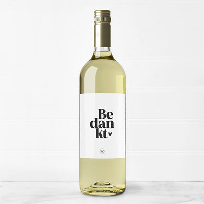 Fles etiket | Bedankt
