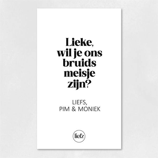 Fles etiket op maat | Bruidsmeisje + naam