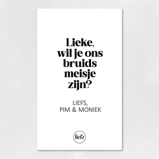 Fles etiket op maat | Bruidsmeisje + naam