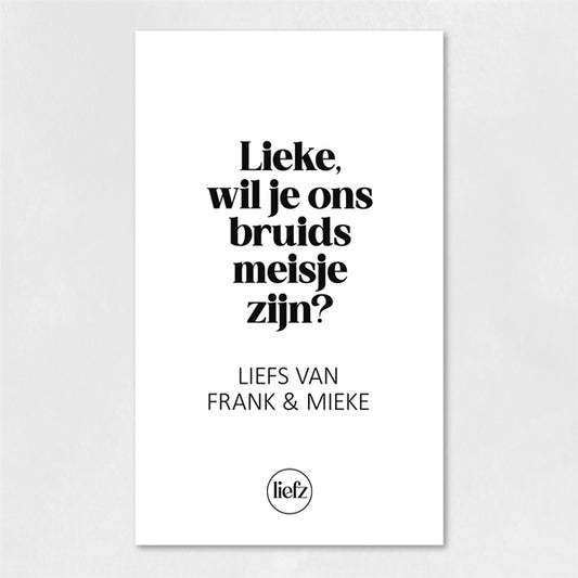 Fles etiket op maat | Bruidsmeisje + naam