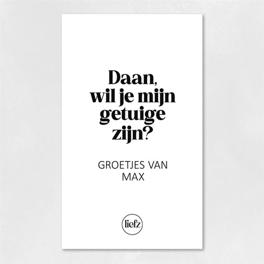 Fles etiket op maat | Getuige + naam