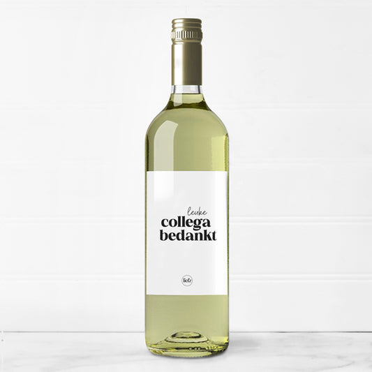 Fles etiket | Leuke collega bedankt