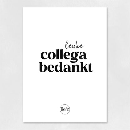Fles etiket | Leuke collega bedankt
