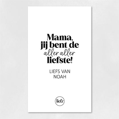 Fles etiket op maat | Mama, jij bent de allerliefste