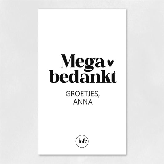 Fles etiket op maat | Mega bedankt + naam