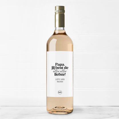 Fles etiket op maat | Papa, jij bent de allerliefste