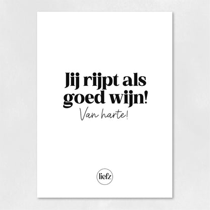 Fles etiket | Jij rijpt als goede wijn