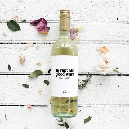 Fles etiket | Jij rijpt als goede wijn