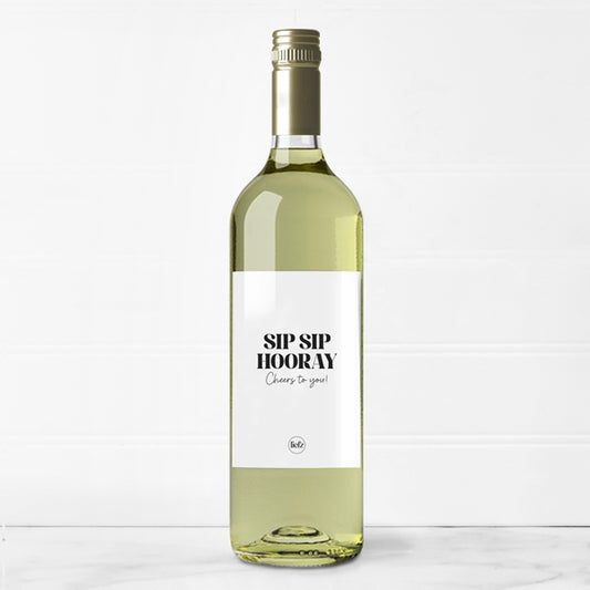 Fles etiket | Sip sip hooray