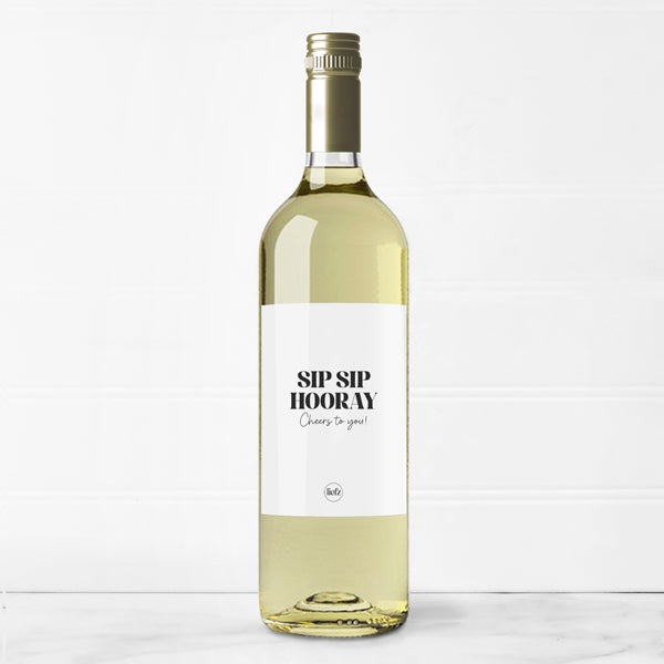 Fles etiket | Sip sip hooray