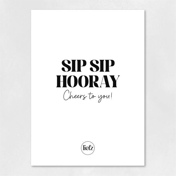 Fles etiket | Sip sip hooray