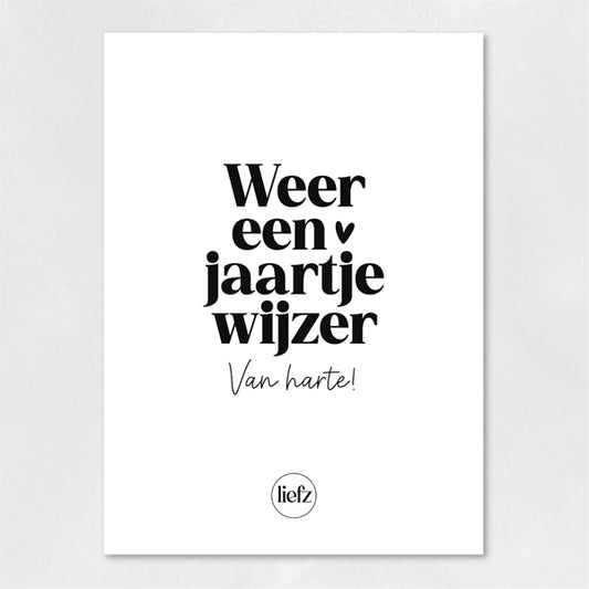 Fles etiket | Weer een jaartje wijzer