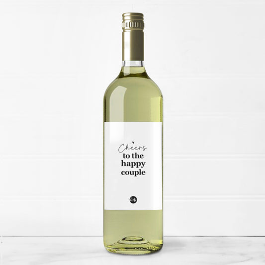 Fles etiket | Cheers to the happy couple