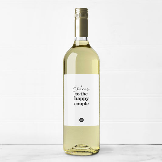 Fles etiket | Cheers to the happy couple
