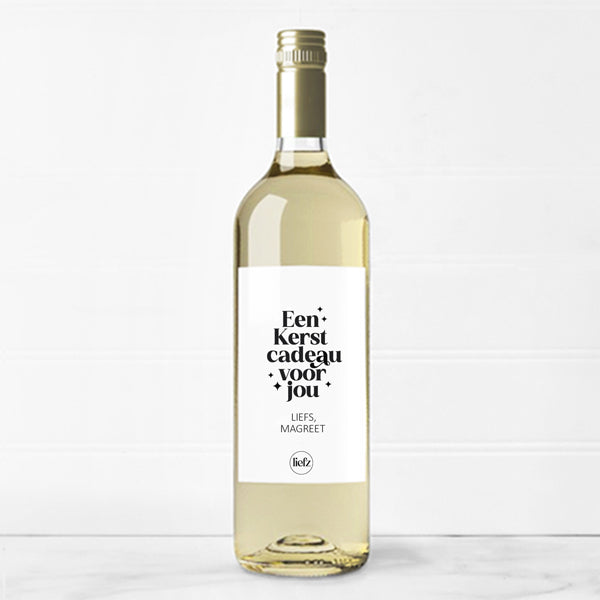 Fles etiket op maat | Een Kerstcadeau voor jou + naam