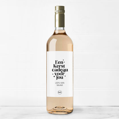 Fles etiket op maat | Een Kerstcadeau voor jou + naam