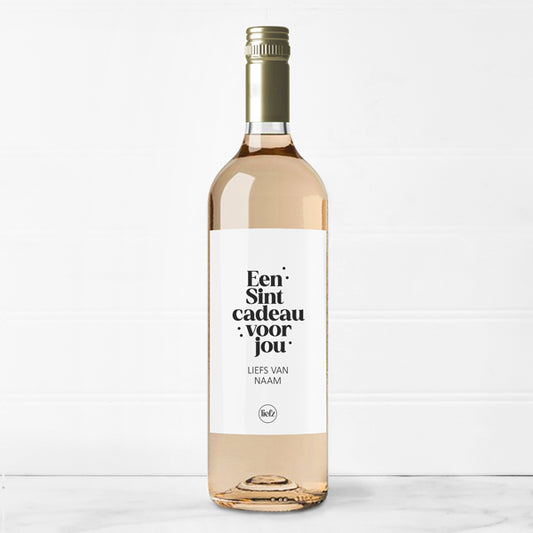 Fles etiket op maat | Een Sint cadeau voor jou + naam